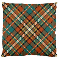 Tartan Scotland Seamless Plaid Pattern Vector Retro Background Fabric Vintage Check Color Square Geo Large Cushion Case (one Side) by Ket1n9