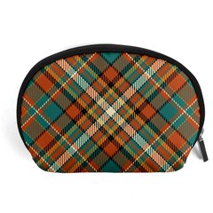 Tartan Scotland Seamless Plaid Pattern Vector Retro Background Fabric Vintage Check Color Square Geo Accessory Pouch (large) by Ket1n9