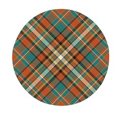 Tartan Scotland Seamless Plaid Pattern Vector Retro Background Fabric Vintage Check Color Square Geo Mini Round Pill Box (pack Of 3) by Ket1n9