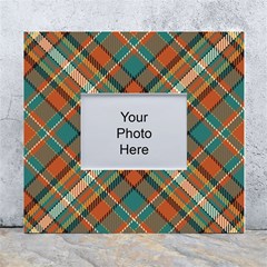 Tartan Scotland Seamless Plaid Pattern Vector Retro Background Fabric Vintage Check Color Square Geo White Wall Photo Frame 5  X 7  by Ket1n9