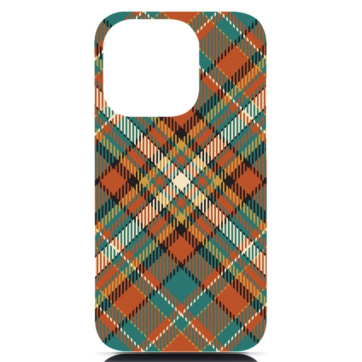 Tartan Scotland Seamless Plaid Pattern Vector Retro Background Fabric Vintage Check Color Square Geo iPhone 14 Pro Black UV Print Case