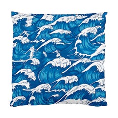 Storm Waves Seamless Pattern Raging Ocean Water Sea Wave Vintage Japanese Storms Print Illustration Standard Cushion Case (one Side) by Ket1n9