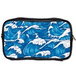 Storm Waves Seamless Pattern Raging Ocean Water Sea Wave Vintage Japanese Storms Print Illustration Toiletries Bag (One Side) Front