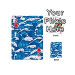 Storm Waves Seamless Pattern Raging Ocean Water Sea Wave Vintage Japanese Storms Print Illustration Playing Cards 54 Designs (Mini) Front - Heart2