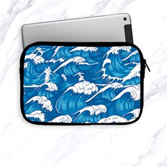 Storm Waves Seamless Pattern Raging Ocean Water Sea Wave Vintage Japanese Storms Print Illustration Apple Ipad Mini Zipper Cases by Ket1n9