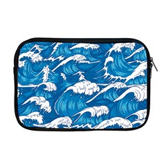 Storm Waves Seamless Pattern Raging Ocean Water Sea Wave Vintage Japanese Storms Print Illustration Apple Macbook Pro 17  Zipper Case by Ket1n9