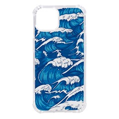 Storm Waves Seamless Pattern Raging Ocean Water Sea Wave Vintage Japanese Storms Print Illustration Iphone 14 Tpu Uv Print Case by Ket1n9