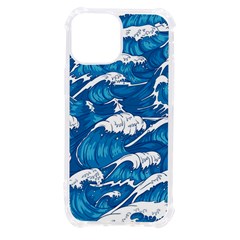 Storm Waves Seamless Pattern Raging Ocean Water Sea Wave Vintage Japanese Storms Print Illustration Iphone 13 Mini Tpu Uv Print Case by Ket1n9