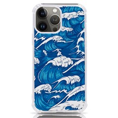 Storm Waves Seamless Pattern Raging Ocean Water Sea Wave Vintage Japanese Storms Print Illustration Iphone 13 Pro Max Tpu Uv Print Case by Ket1n9