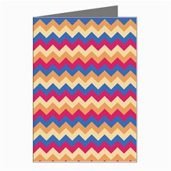 Zigzag Pattern Seamless Zig Zag Background Color Greeting Card by Ket1n9