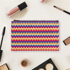 Zigzag Pattern Seamless Zig Zag Background Color Cosmetic Bag (medium) by Ket1n9