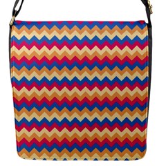 Zigzag Pattern Seamless Zig Zag Background Color Flap Closure Messenger Bag (s) by Ket1n9