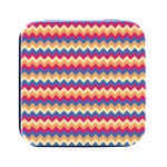 Zigzag Pattern Seamless Zig Zag Background Color Square Metal Box (Black) Front