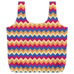 Zigzag Pattern Seamless Zig Zag Background Color Full Print Recycle Bag (XXL) Front