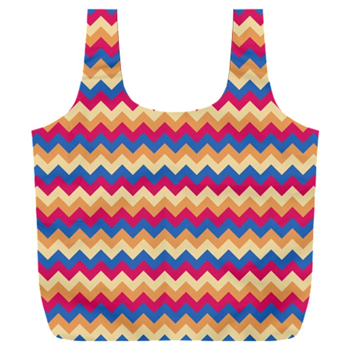 Zigzag Pattern Seamless Zig Zag Background Color Full Print Recycle Bag (XXL)