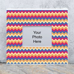 Zigzag Pattern Seamless Zig Zag Background Color White Wall Photo Frame 5  X 7  by Ket1n9