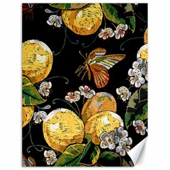 Embroidery Blossoming Lemons Butterfly Seamless Pattern Canvas 18  X 24  by Ket1n9