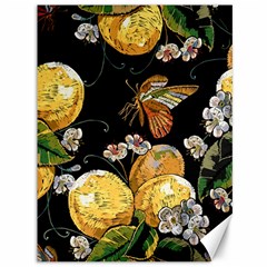 Embroidery Blossoming Lemons Butterfly Seamless Pattern Canvas 36  X 48  by Ket1n9