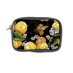 Embroidery Blossoming Lemons Butterfly Seamless Pattern Coin Purse by Ket1n9