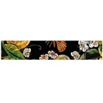 Embroidery Blossoming Lemons Butterfly Seamless Pattern Large Premium Plush Fleece Scarf  Front