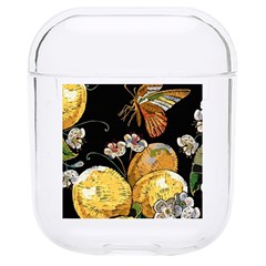 Embroidery Blossoming Lemons Butterfly Seamless Pattern Hard Pc Airpods 1/2 Case by Ket1n9