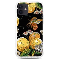 Embroidery Blossoming Lemons Butterfly Seamless Pattern Iphone 12/12 Pro Tpu Uv Print Case by Ket1n9