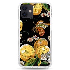 Embroidery Blossoming Lemons Butterfly Seamless Pattern Iphone 12 Mini Tpu Uv Print Case	 by Ket1n9