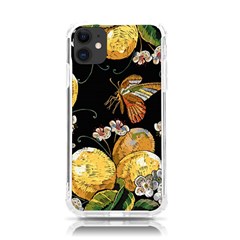 Embroidery Blossoming Lemons Butterfly Seamless Pattern Iphone 11 Tpu Uv Print Case by Ket1n9