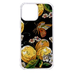 Embroidery Blossoming Lemons Butterfly Seamless Pattern Iphone 13 Pro Max Tpu Uv Print Case by Ket1n9