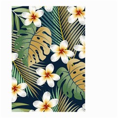 Seamless Pattern With Tropical Strelitzia Flowers Leaves Exotic Background Small Garden Flag (two Sides) by Ket1n9