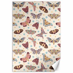 Pattern With Butterflies Moths Canvas 12  X 18  by Ket1n9