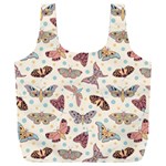 Pattern With Butterflies Moths Full Print Recycle Bag (XXXL) Front