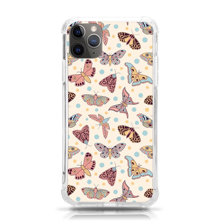 Pattern With Butterflies Moths iPhone 11 Pro Max 6.5 Inch TPU UV Print Case