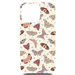 Pattern With Butterflies Moths iPhone 14 Pro Max Black UV Print Case Front