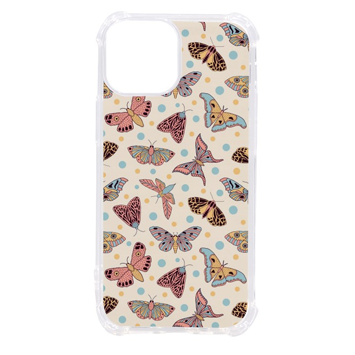 Pattern With Butterflies Moths iPhone 13 mini TPU UV Print Case