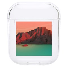 Brown Mountain Illustration Sunset Digital Art Mountains Hard Pc Airpods 1/2 Case