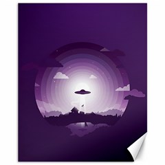 Ufo Illustration Style Minimalism Silhouette Canvas 11  X 14 