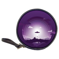 Ufo Illustration Style Minimalism Silhouette Classic 20-cd Wallets by Cendanart