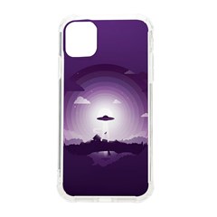 Ufo Illustration Style Minimalism Silhouette Iphone 11 Tpu Uv Print Case by Cendanart