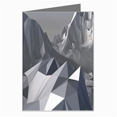 Gray Mountain Illustration Grey Mountain Digital Greeting Card by Cendanart