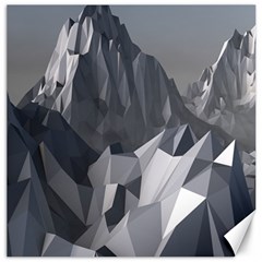 Gray Mountain Illustration Grey Mountain Digital Canvas 12  X 12  by Cendanart