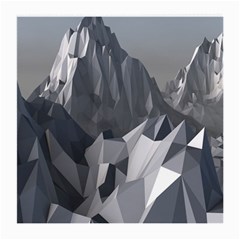 Gray Mountain Illustration Grey Mountain Digital Medium Glasses Cloth by Cendanart