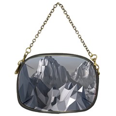 Gray Mountain Illustration Grey Mountain Digital Chain Purse (two Sides) by Cendanart