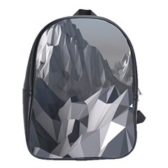 Gray Mountain Illustration Grey Mountain Digital School Bag (large) by Cendanart