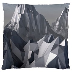 Gray Mountain Illustration Grey Mountain Digital Large Cushion Case (two Sides) by Cendanart