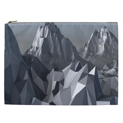 Gray Mountain Illustration Grey Mountain Digital Cosmetic Bag (xxl) by Cendanart