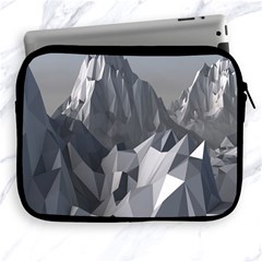 Gray Mountain Illustration Grey Mountain Digital Apple Ipad 2/3/4 Zipper Cases by Cendanart