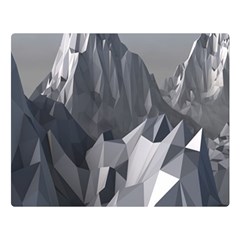 Gray Mountain Illustration Grey Mountain Digital Two Sides Premium Plush Fleece Blanket (large)