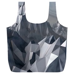 Gray Mountain Illustration Grey Mountain Digital Full Print Recycle Bag (xxxl) by Cendanart