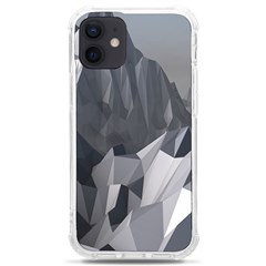 Gray Mountain Illustration Grey Mountain Digital Iphone 12 Mini Tpu Uv Print Case	 by Cendanart